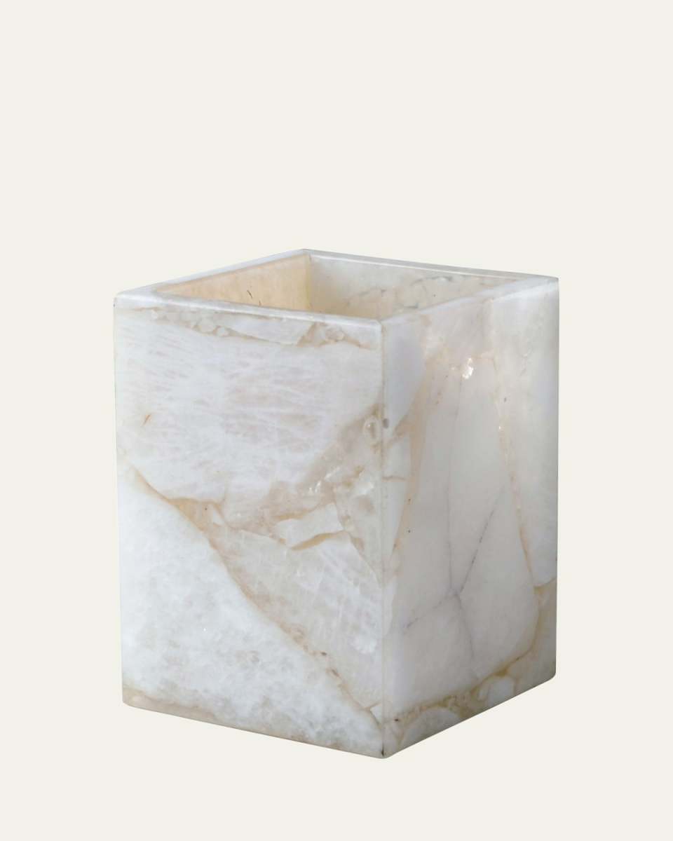 White Quartz Toothbrush Holder